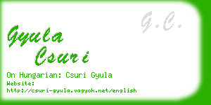 gyula csuri business card